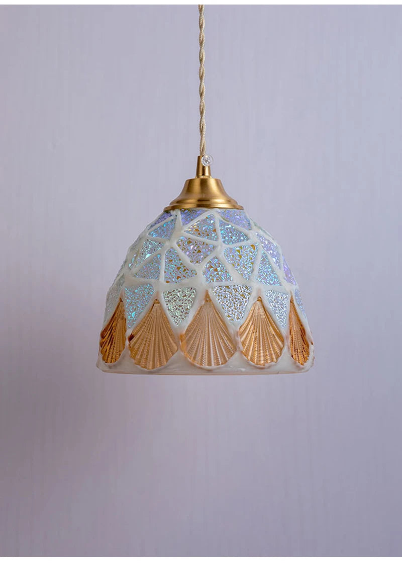 Nøordka Light Ceiling Light Fixtures Mediterranean Sea Shell Pendant Light Fixture