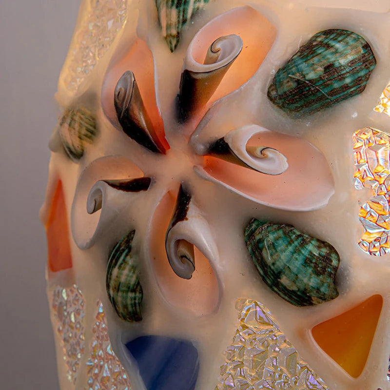 Nøordka Light Ceiling Light Fixtures Mediterranean Sea Shell Pendant Light Fixture