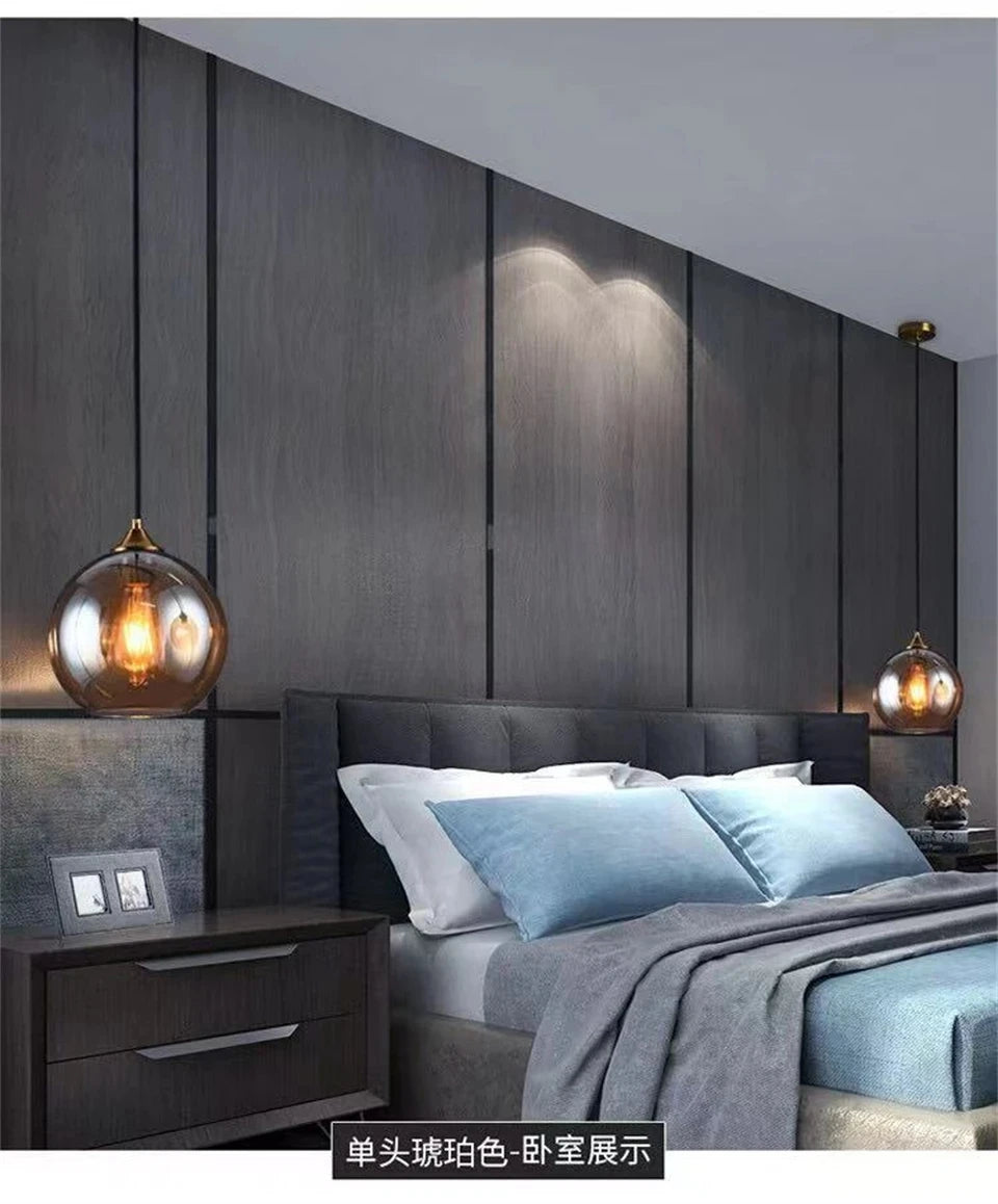 Nøordka Light Ceiling Light Fixtures Mid Century Modern Glass Ball Pendant Light Fixture