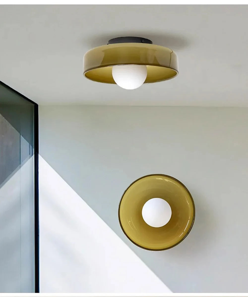 Nøordka Light Ceiling Light Fixtures Mid Century Modern Glass Dome Flush Mount Ceiling Light