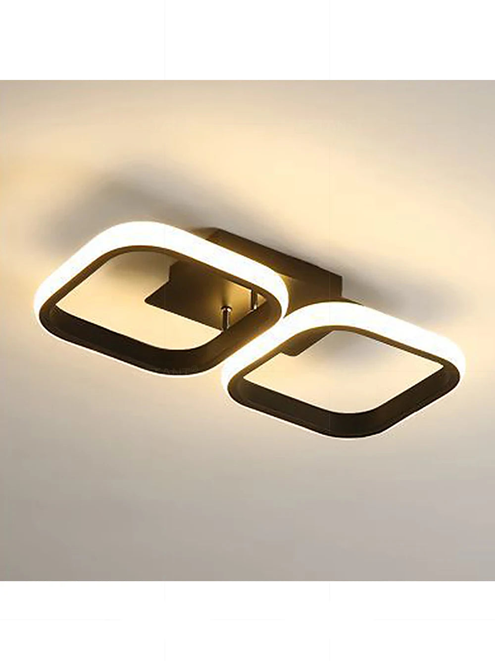 Nøordka Light Ceiling Light Fixtures Minimalist Black Square Interior Ceiling Light in Black