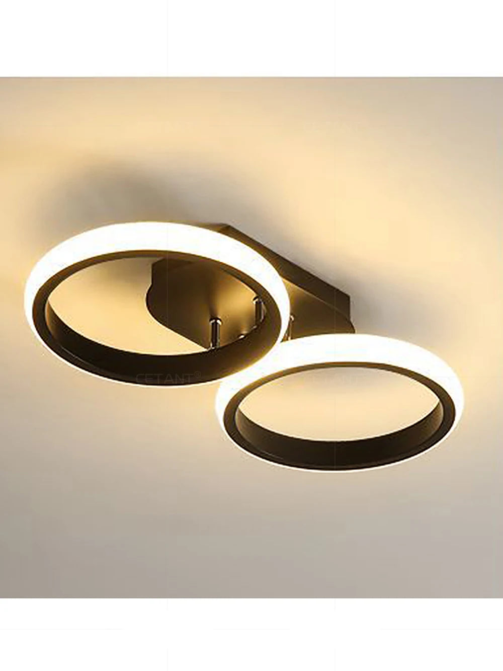 Nøordka Light Ceiling Light Fixtures Minimalist Black Square Interior Ceiling Light in Black