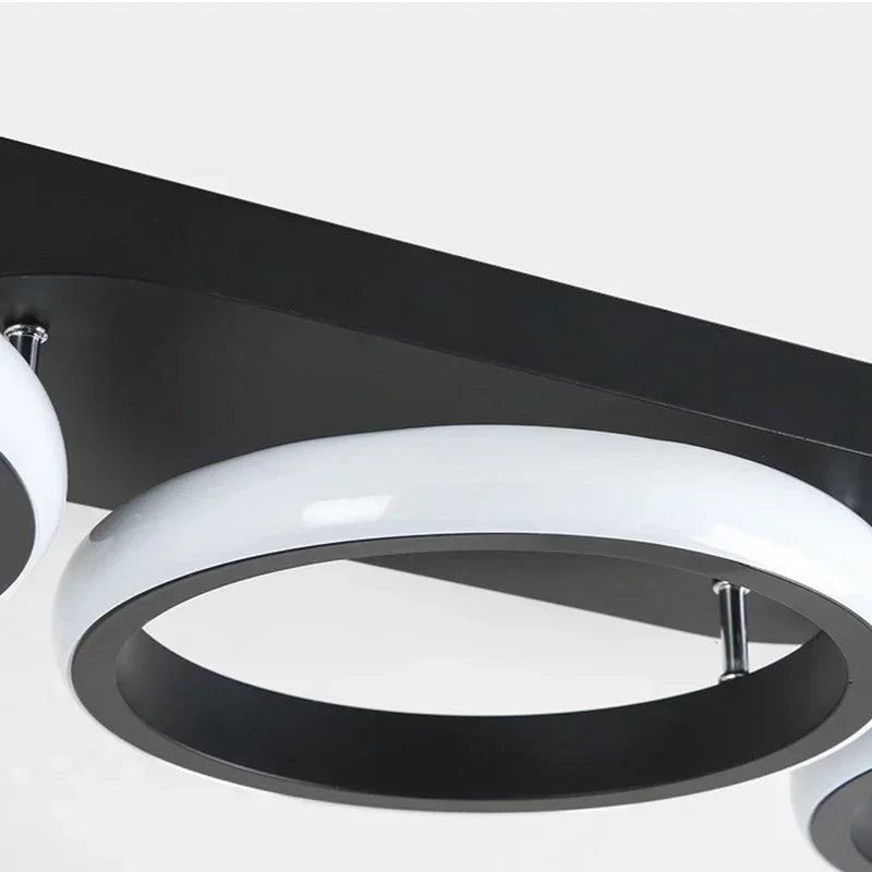 Nøordka Light Ceiling Light Fixtures Minimalist Black Square Interior Ceiling Light in Black