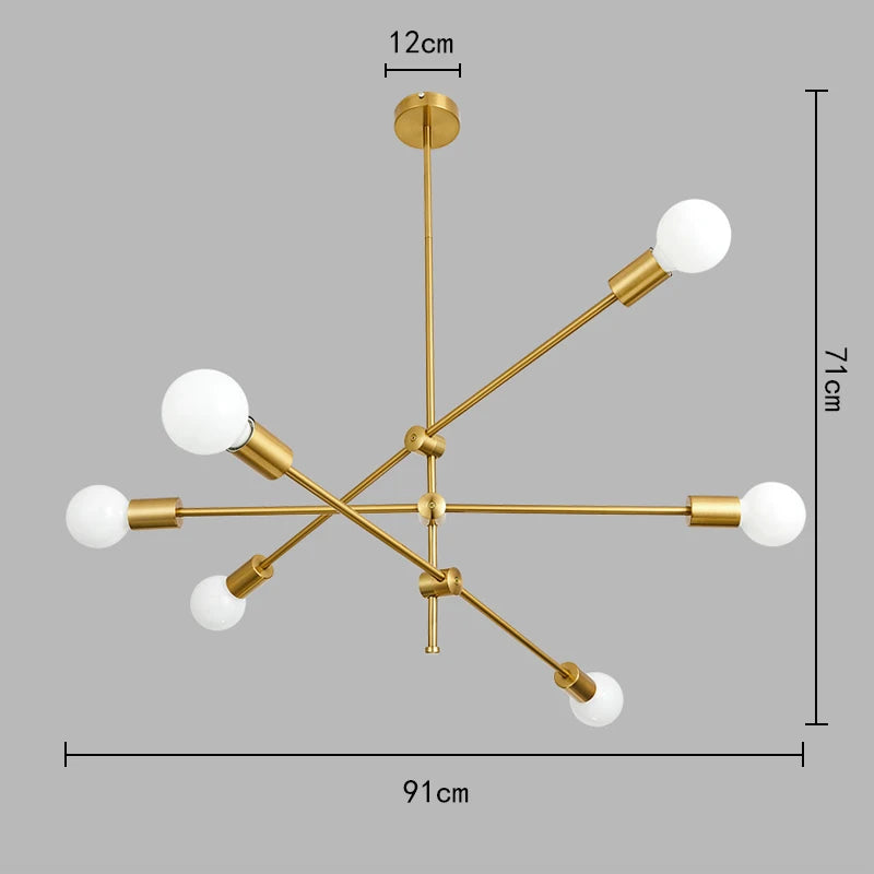 Nøordka Light Ceiling Light Fixtures Modern Chandelier Flush Mount Long Pole Ceiling Lighting Fixture