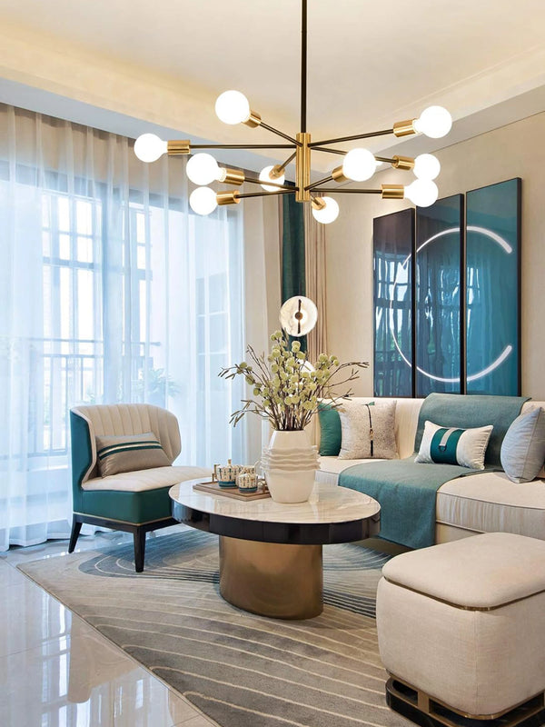 Nøordka Light Ceiling Light Fixtures Modern Energy Saving Black &amp; Gold Branch Flush Mount Ceiling Light