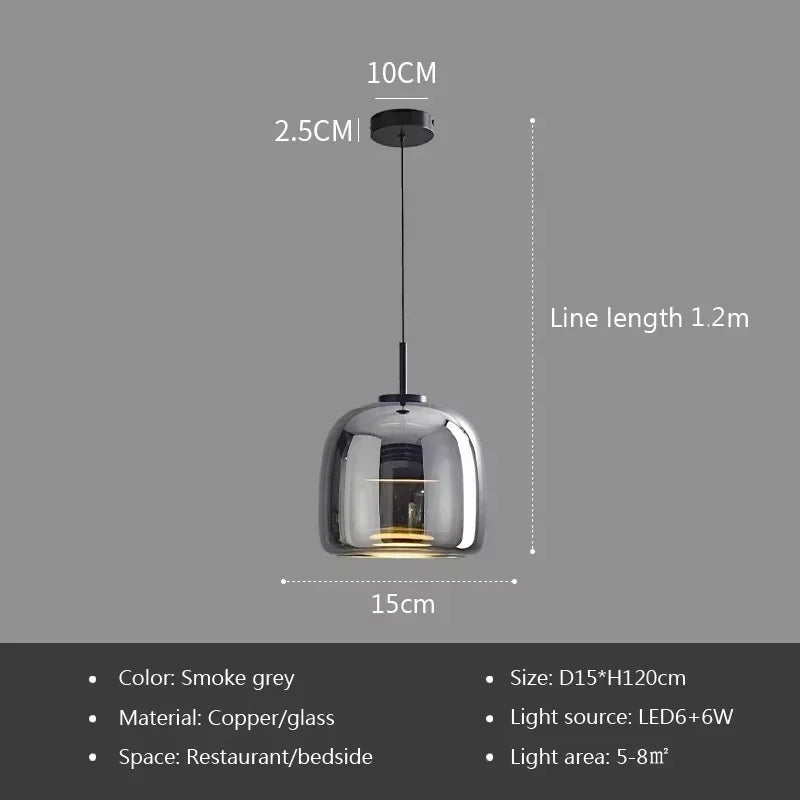 Nøordka Light Ceiling Light Fixtures Modern Nordic Glass Pendant Light