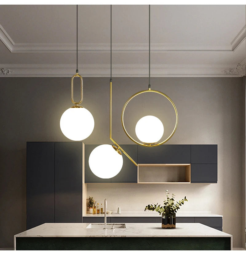 Nøordka Light Ceiling Light Fixtures Nordic Circular Globe Pendant Light Fixture