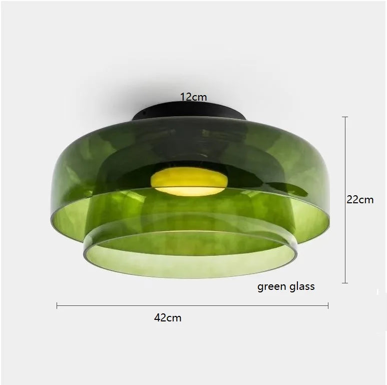 Nøordka Light Ceiling Light Fixtures Nordic Modern Glass Flush Mount Ceiling Light