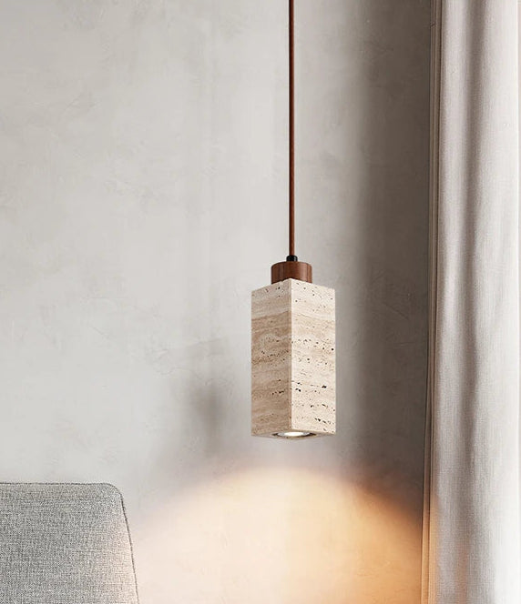 Nøordka Light Ceiling Light Fixtures Square Model / 3" × 7" / Use Your Own Yellow Marble Pendant Light Fixture