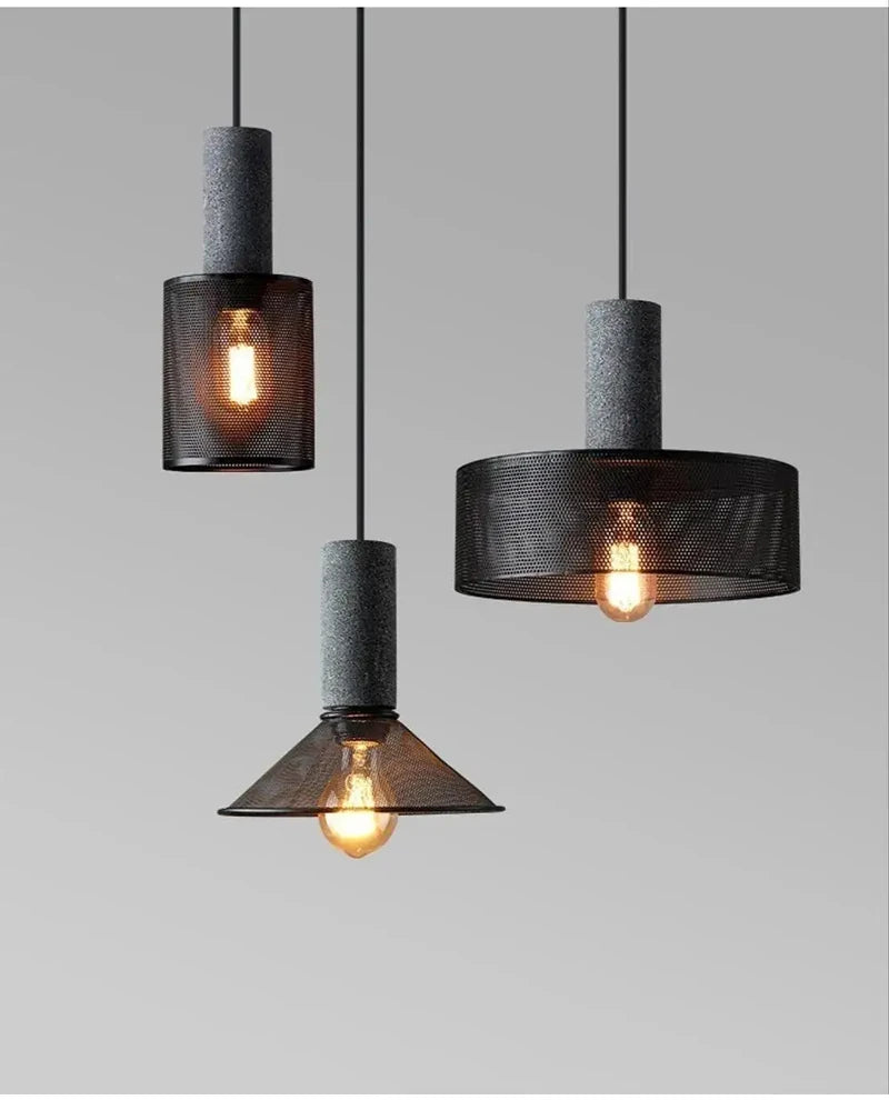 Nøordka Light Ceiling Light Fixtures Vintage Concrete Tone Pendant Light Fixture