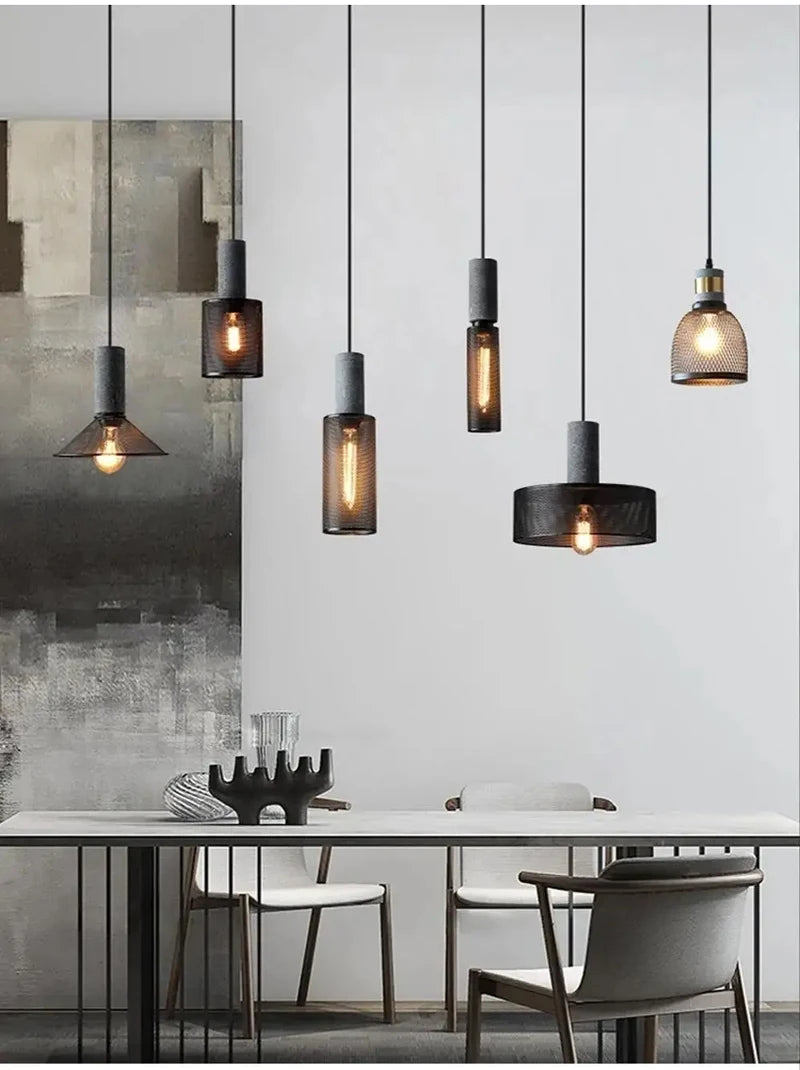 Nøordka Light Ceiling Light Fixtures Vintage Concrete Tone Pendant Light Fixture
