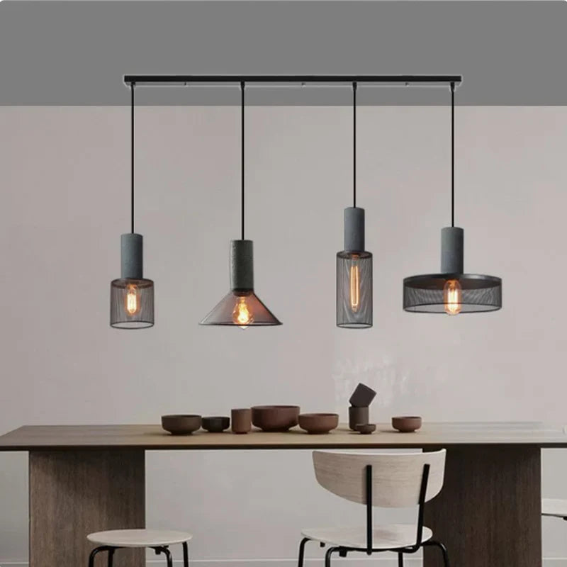 Nøordka Light Ceiling Light Fixtures Vintage Concrete Tone Pendant Light Fixture