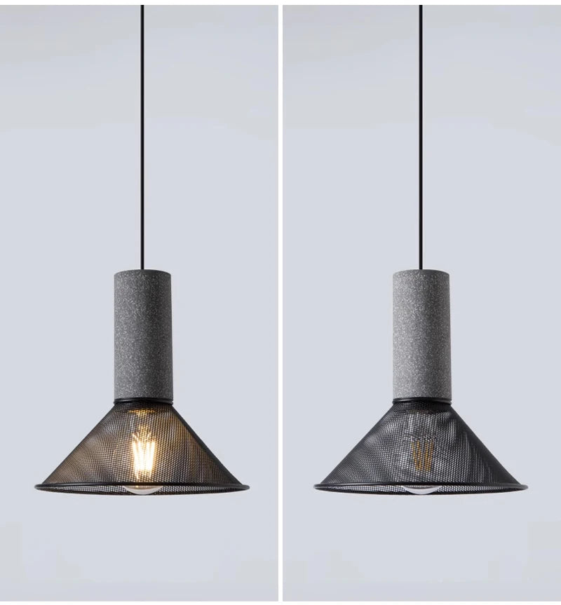 Nøordka Light Ceiling Light Fixtures Vintage Concrete Tone Pendant Light Fixture