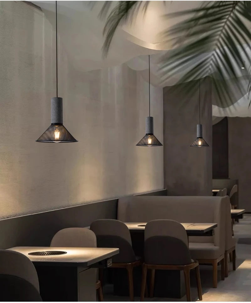 Nøordka Light Ceiling Light Fixtures Vintage Concrete Tone Pendant Light Fixture
