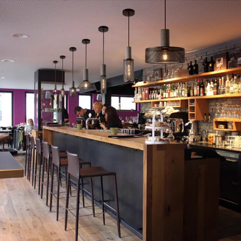 Vintage Concrete Tone Pendant Light Fixture