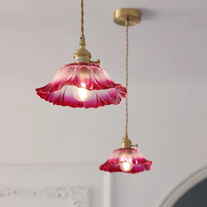 Nøordka Light Ceiling Light Fixtures Vintage Flower Glass Ceiling Light