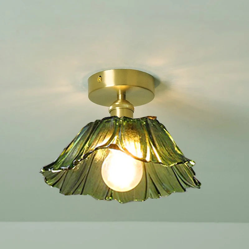 Nøordka Light Ceiling Light Fixtures Vintage Flower Glass Ceiling Light