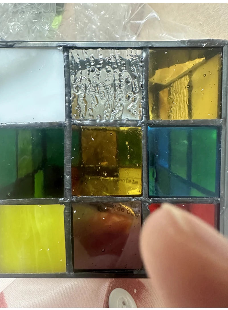 Nøordka Light Ceiling Light Fixtures Vintage Rural Colored Glass Lamp Pendant Light Fixture