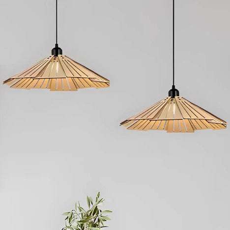 Nøordka Light Ceiling Light Fixtures Wabi-Sabi Style Wood Pendant Light Fixture