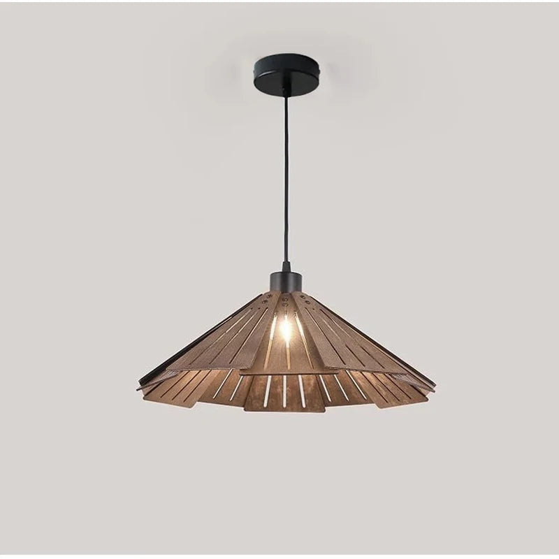 Nøordka Light Ceiling Light Fixtures Wabi-Sabi Style Wood Pendant Light Fixture