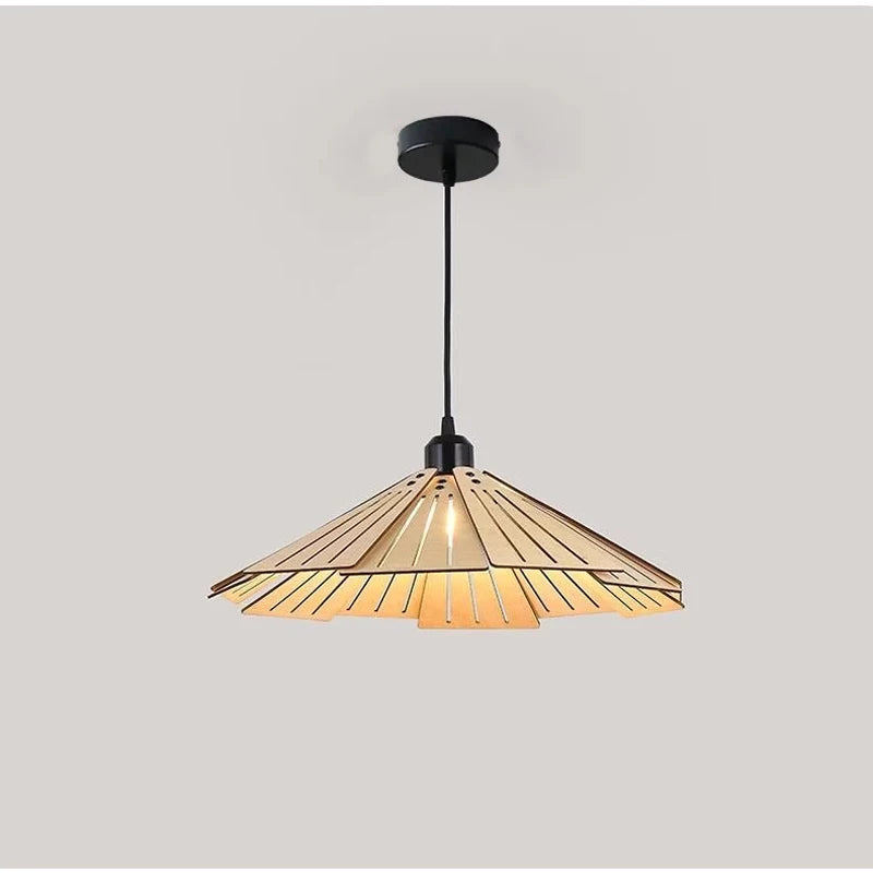 Nøordka Light Ceiling Light Fixtures Wabi-Sabi Style Wood Pendant Light Fixture