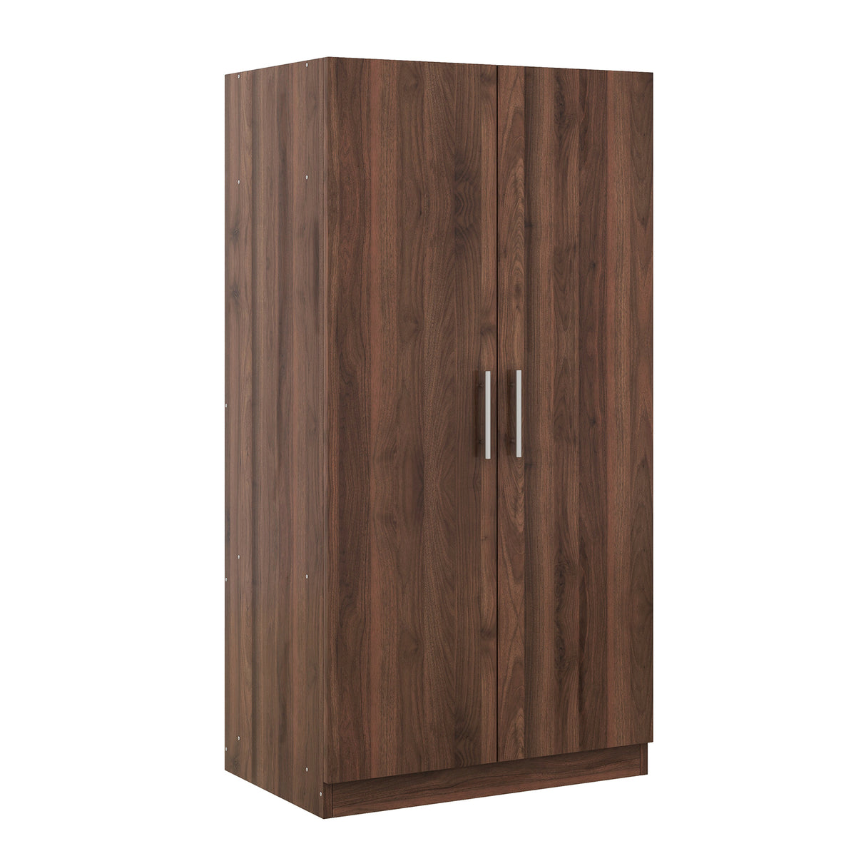 Nøordka Light Dresser Default 2-Door Wooden Wardrobe Armoire with 3 Storage Shelves In Brown