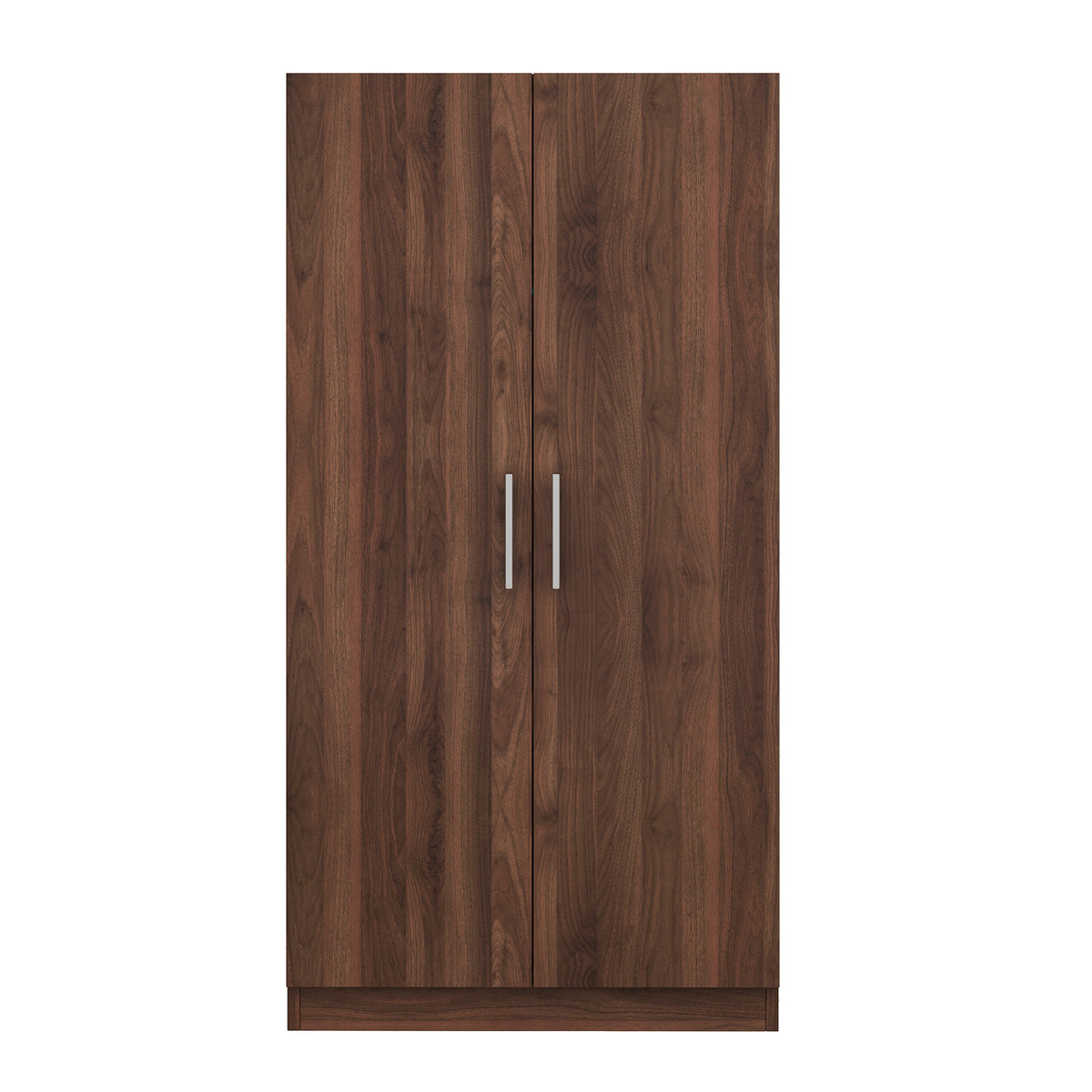 Nøordka Light Dresser Default 2-Door Wooden Wardrobe Armoire with 3 Storage Shelves In Brown