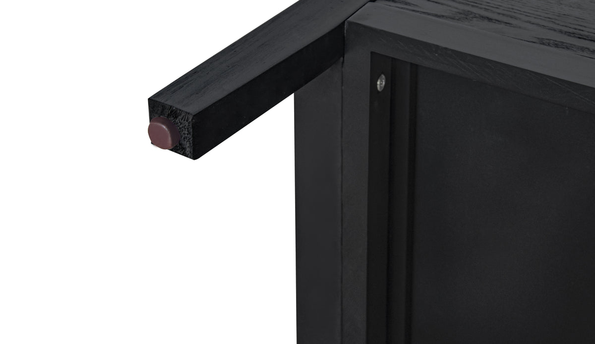 Nøordka Light Dresser Default 32" Black Hollow-Carved 3 Drawer Cabinet &amp; Dresser with Metal Handling