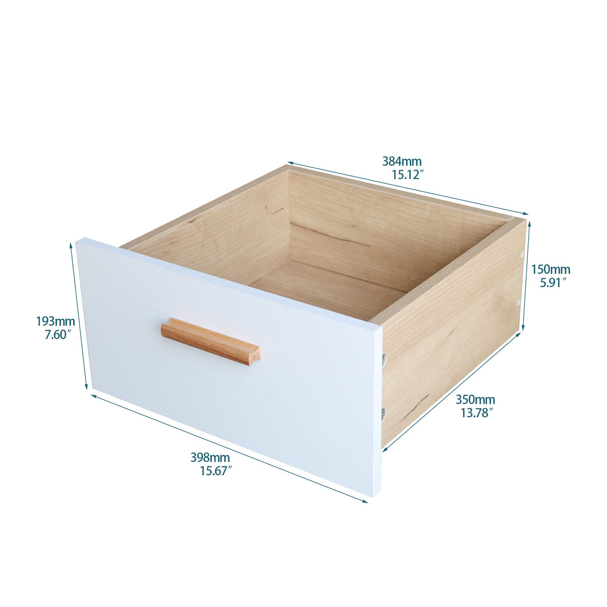 Nøordka Light Dresser Default 32" White Brown Drawer Dresser Buffet Cabinet &amp; Sideboard