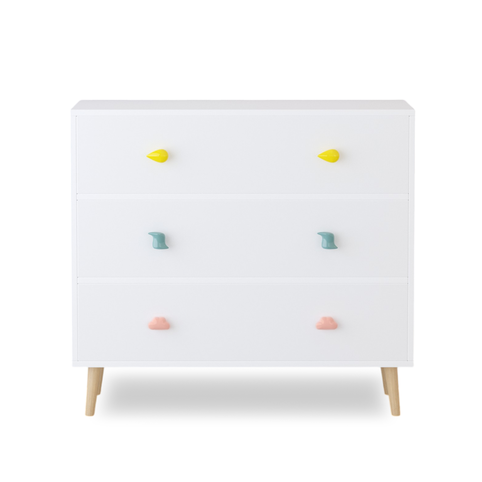 Nøordka Light Dresser Default 32" White Kids 3 Drawer Dresser & Nightstand