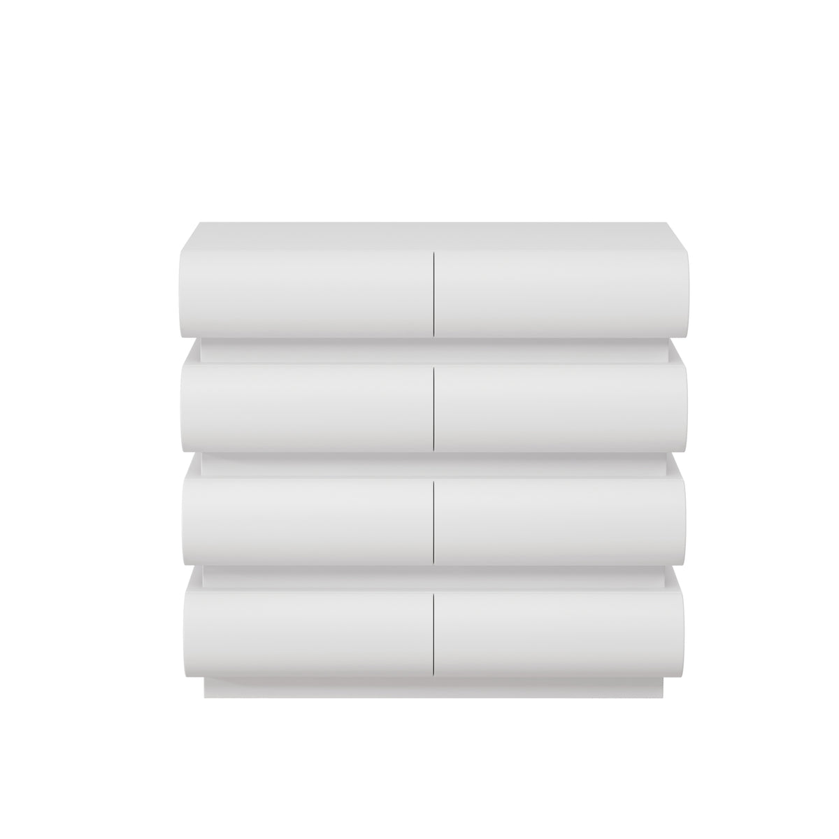 Nøordka Light Dresser Default 32" White Mid Century Modern 8 Drawer Dresser