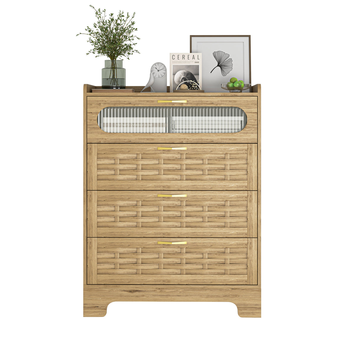 Nøordka Light Dresser Default 32" Wood 4 Drawer Dresser for Bedroom