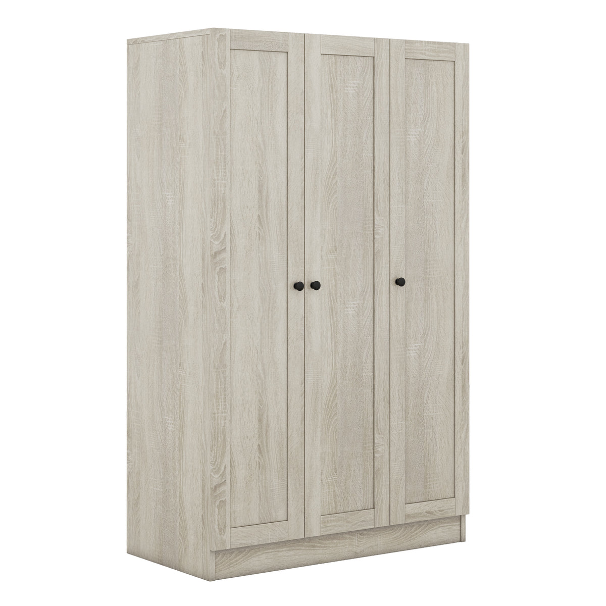 Nøordka Light Dresser Default 42" Gray 3-Door Shutter Wardrobe