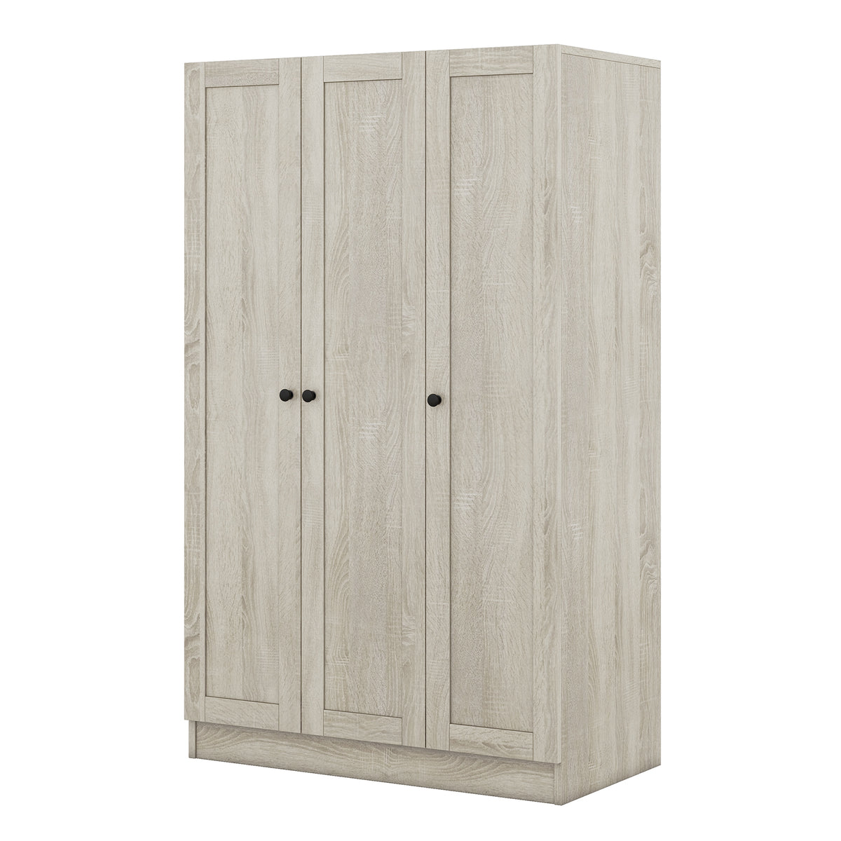 Nøordka Light Dresser Default 42" Gray 3-Door Shutter Wardrobe