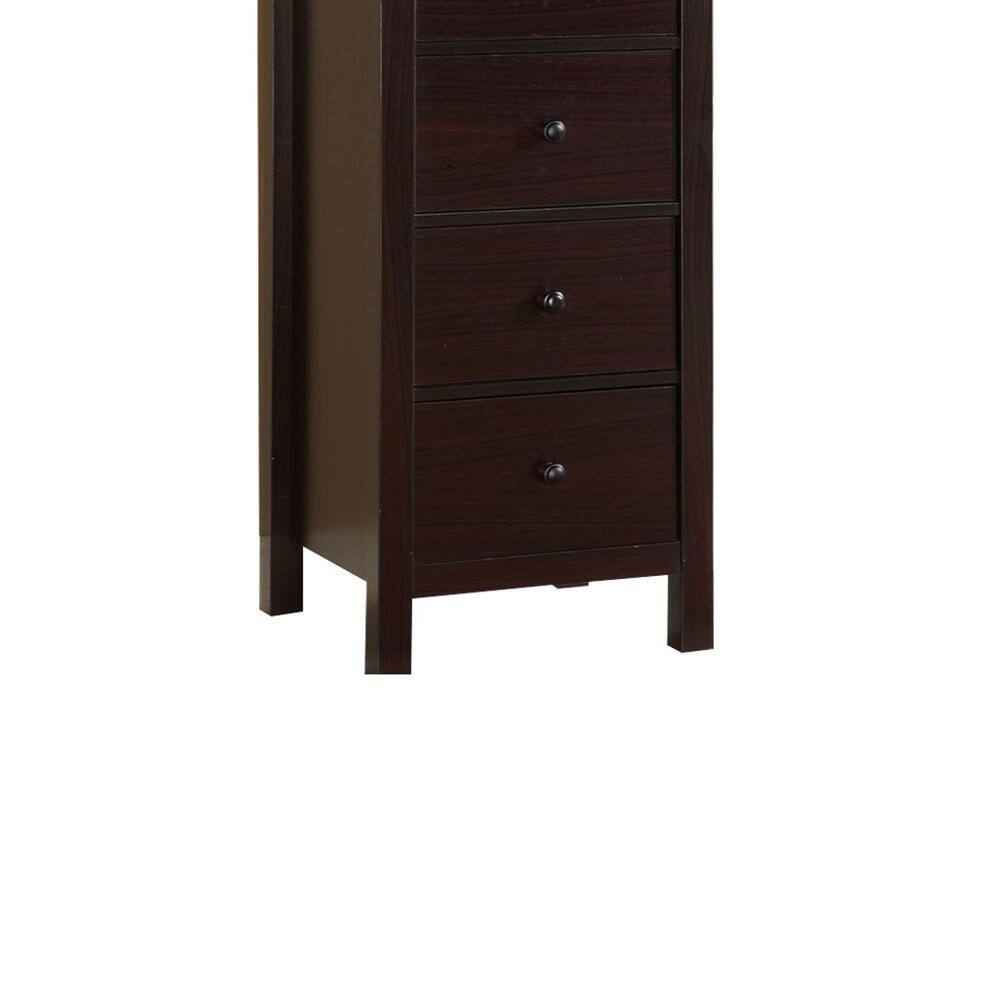 Nøordka Light Dresser Default 50" Espresso Compact Design 5-Drawer Chest
