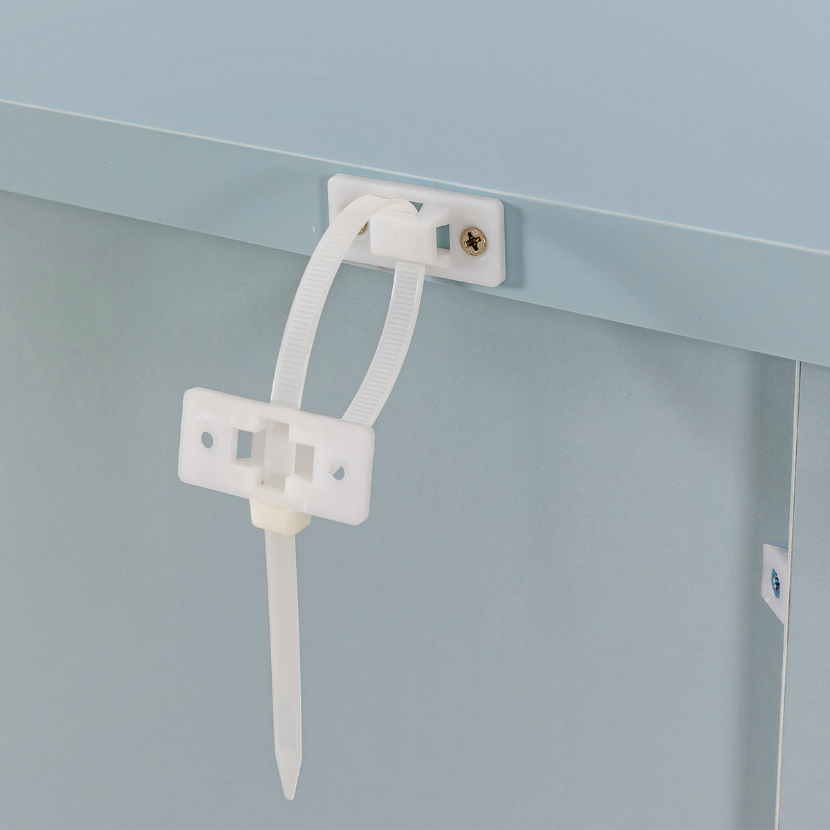 Nøordka Light Dresser Default 50" Grayish Blue Solid Wood Drawer Dresser Cabinet