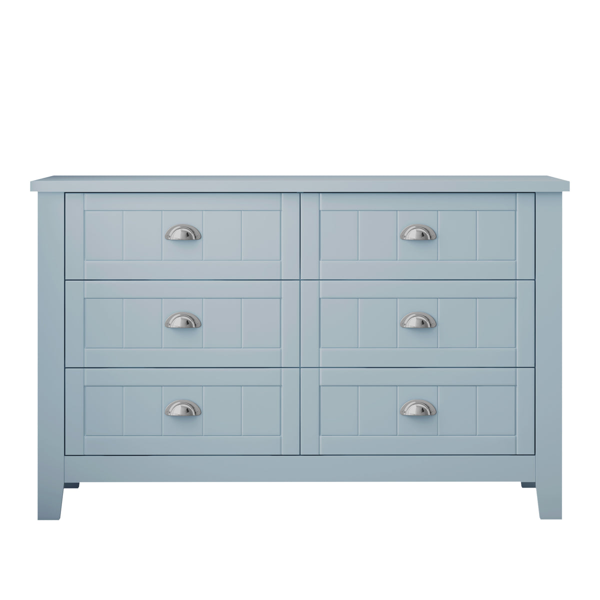 Nøordka Light Dresser Default 50" Grayish Blue Solid Wood Drawer Dresser Cabinet