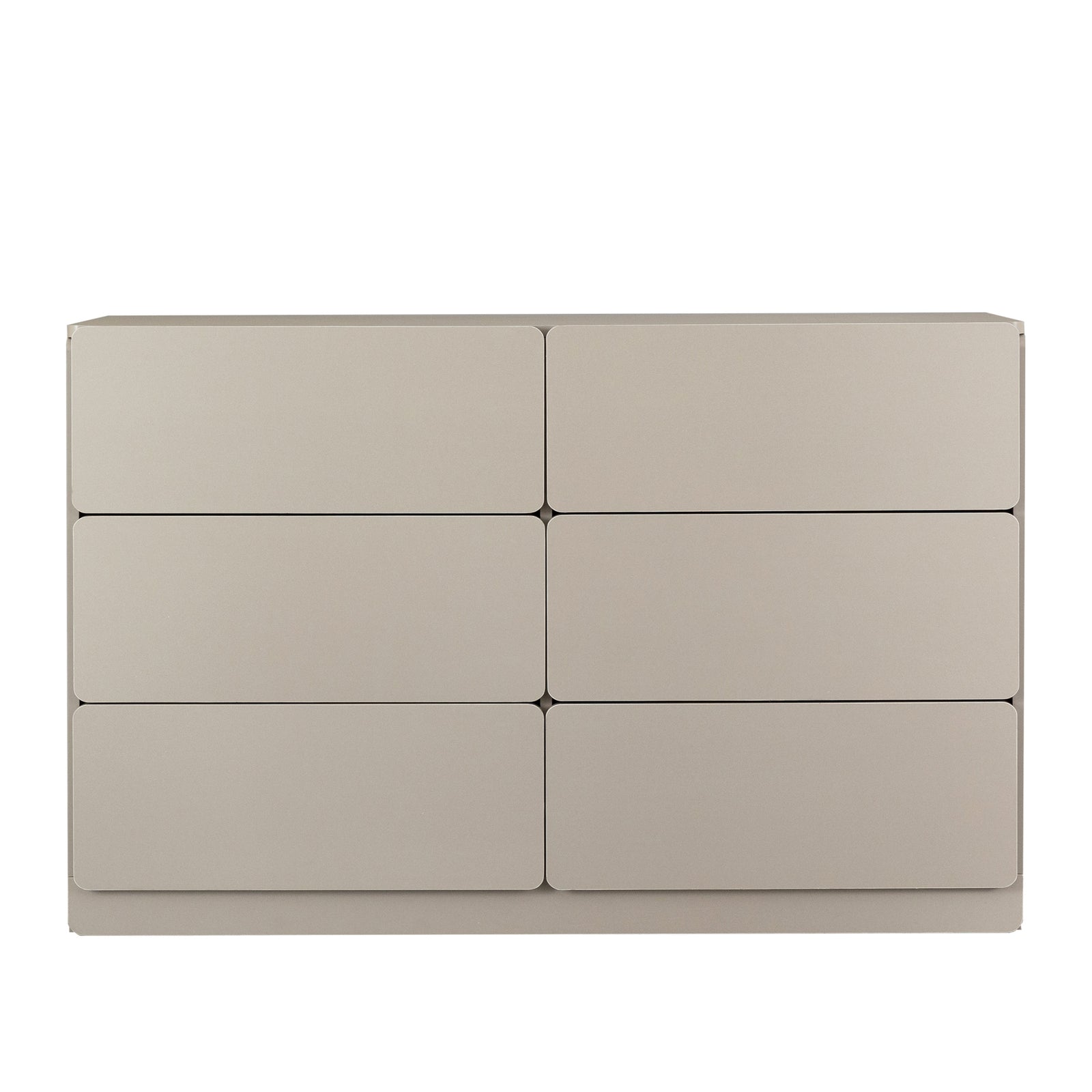 Nøordka Light Dresser Default 50" Light Gray Drawer Dresser Cabinet With Six Drawers