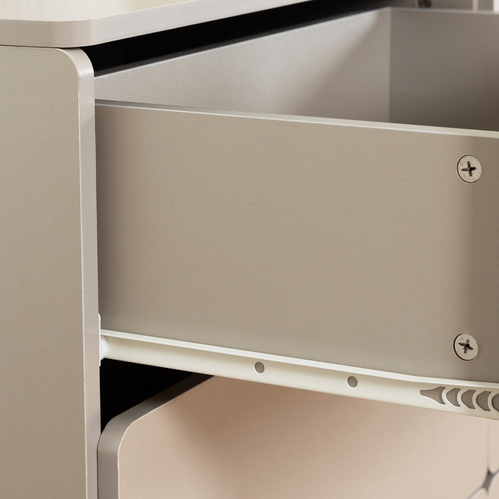 Nøordka Light Dresser Default 50" Light Gray Drawer Dresser Cabinet With Six Drawers