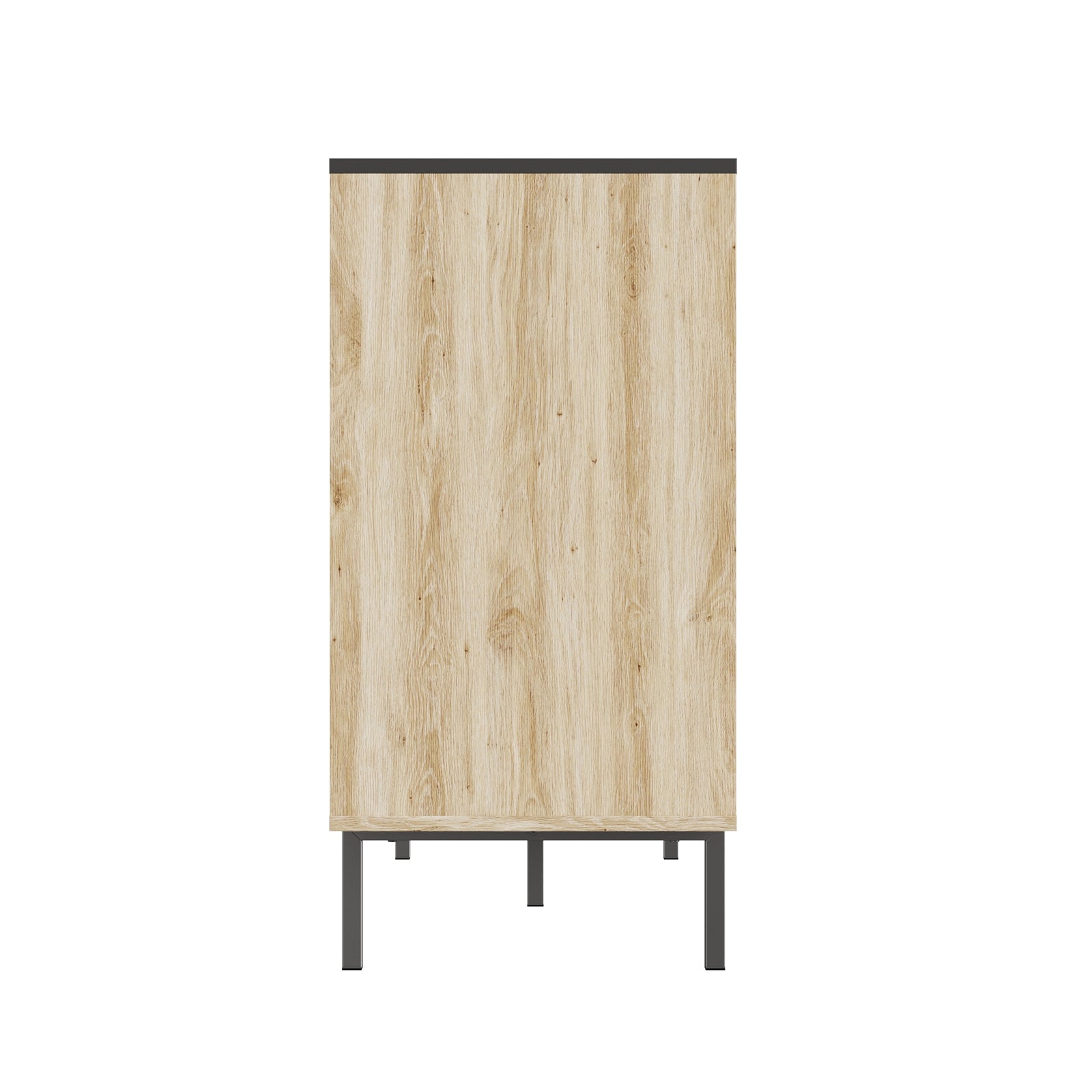 Nøordka Light Dresser Default 50" Natural & Black Minimalist Six Drawer Cabinet