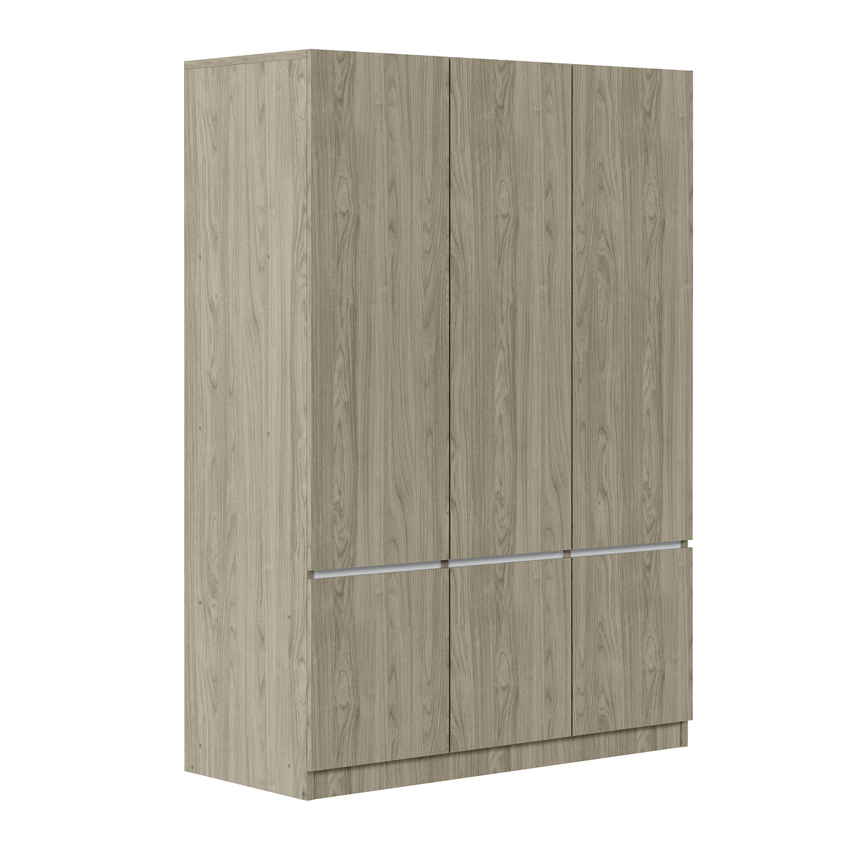 Nøordka Light Dresser Default 50" Natural Wood 6-Doors Wooden Wardrobe