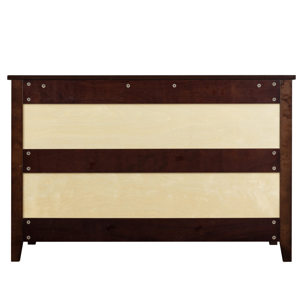 Nøordka Light Dresser Default 50" Solid Wood Auburn Buffet Server With Retro Round Handling