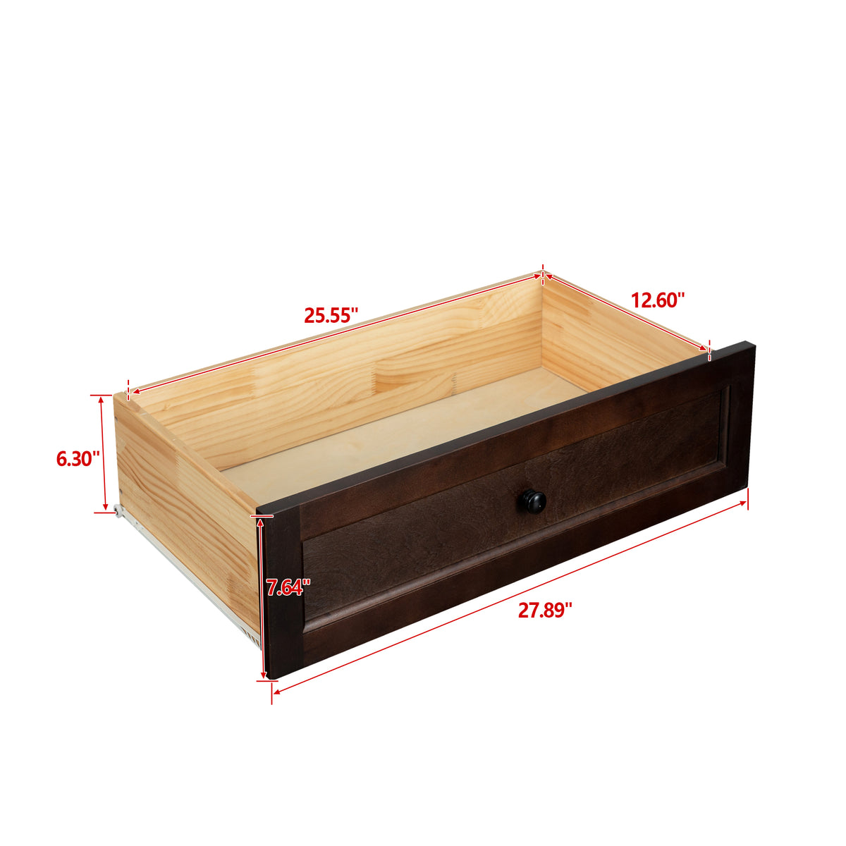 Nøordka Light Dresser Default 50" Solid Wood Auburn Buffet Server With Retro Round Handling