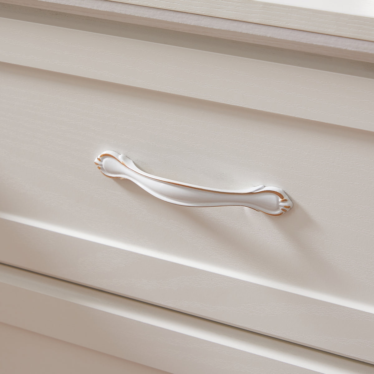 Nøordka Light Dresser Default 50" White Mid Century Modern 3 Drawer Bedroom Chest of Drawers