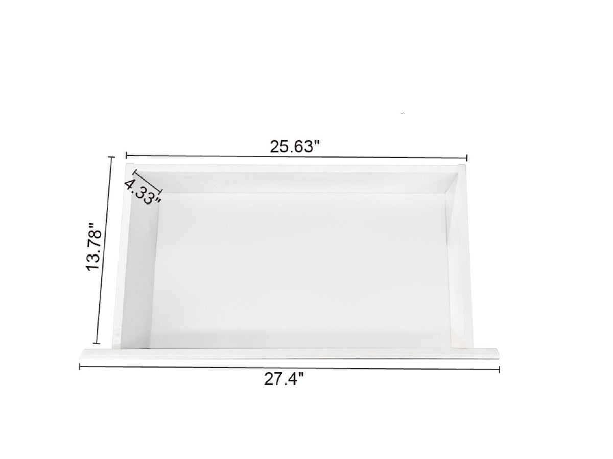 Nøordka Light Dresser Default 55" White Simple 6 Drawer Double Dresser