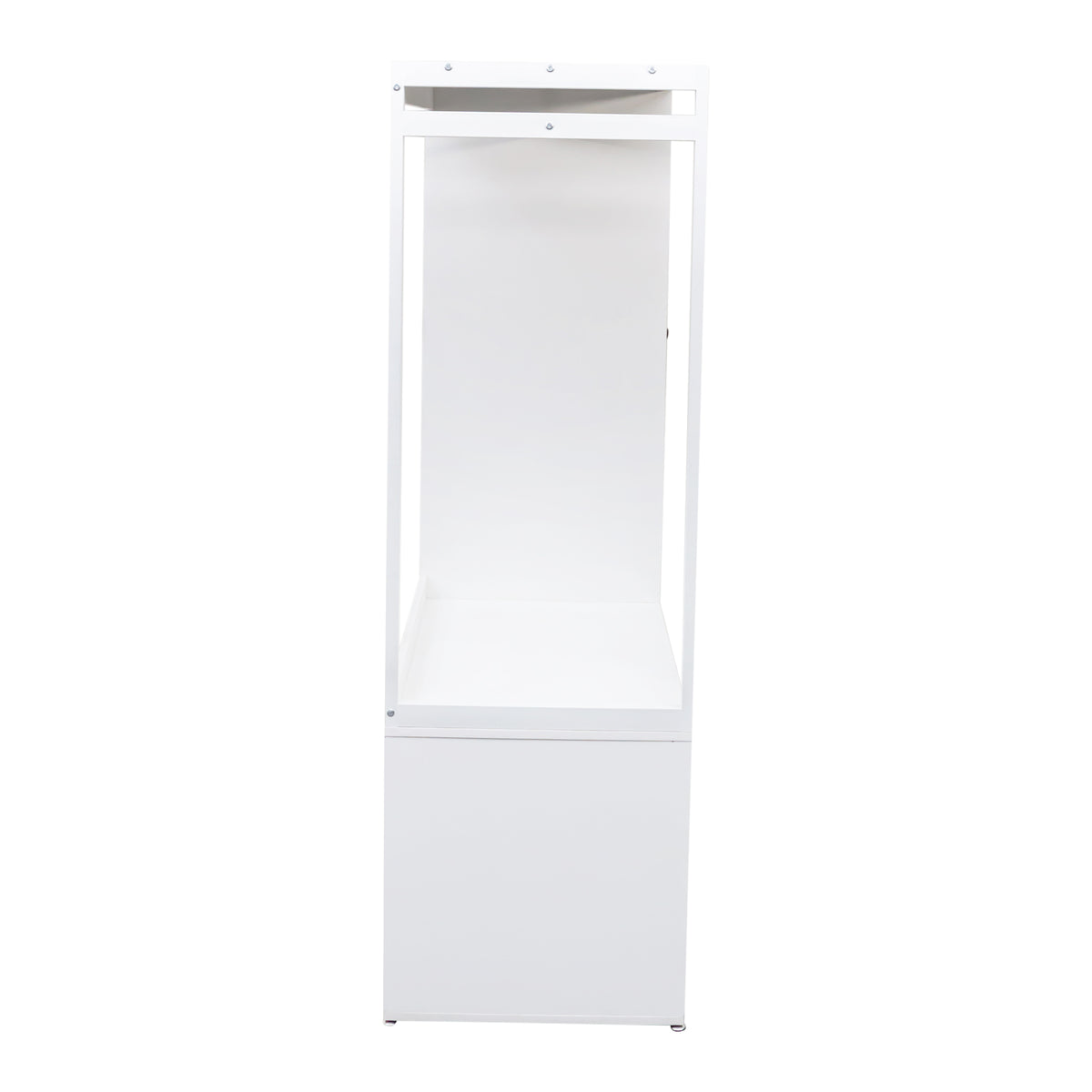 Nøordka Light Dresser Default 63" White High Wardrobe Closet with Shelves &amp; Hanging Rod