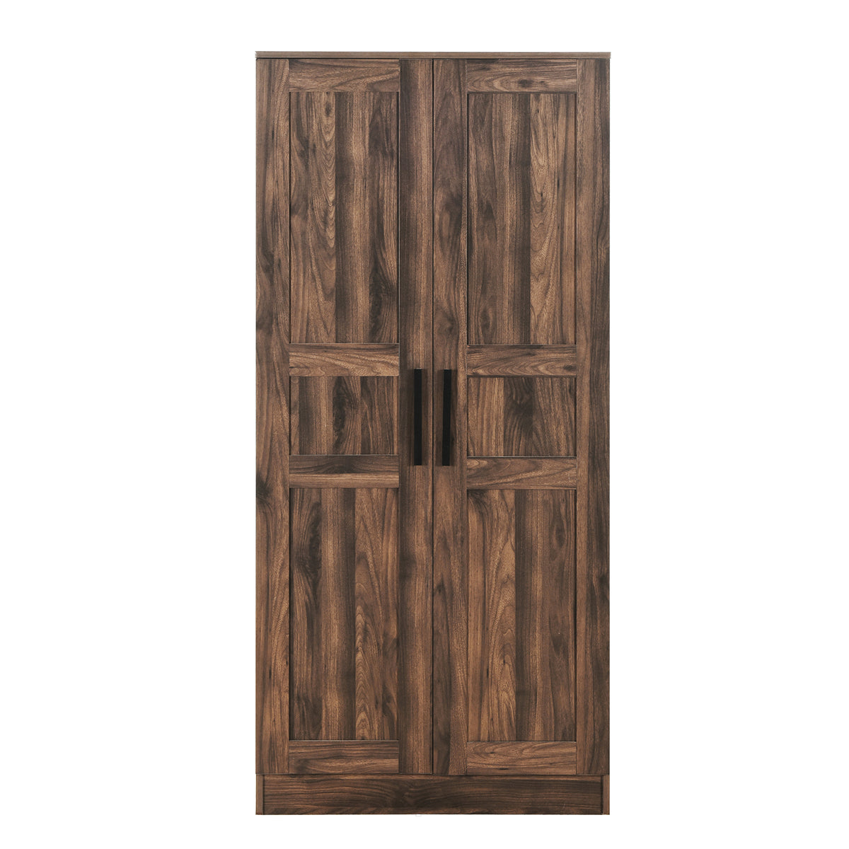 Nøordka Light Dresser Default 69" Brown 2-Door Wooden Wardrobe Armoire with Lighting