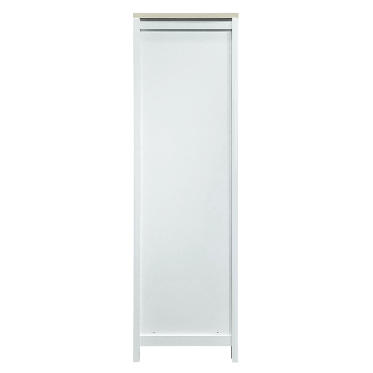 Nøordka Light Dresser Default 69" White Bedroom Wardrobe with Hanging Rods, Drawers, Open Shelves &amp; Sliding Door