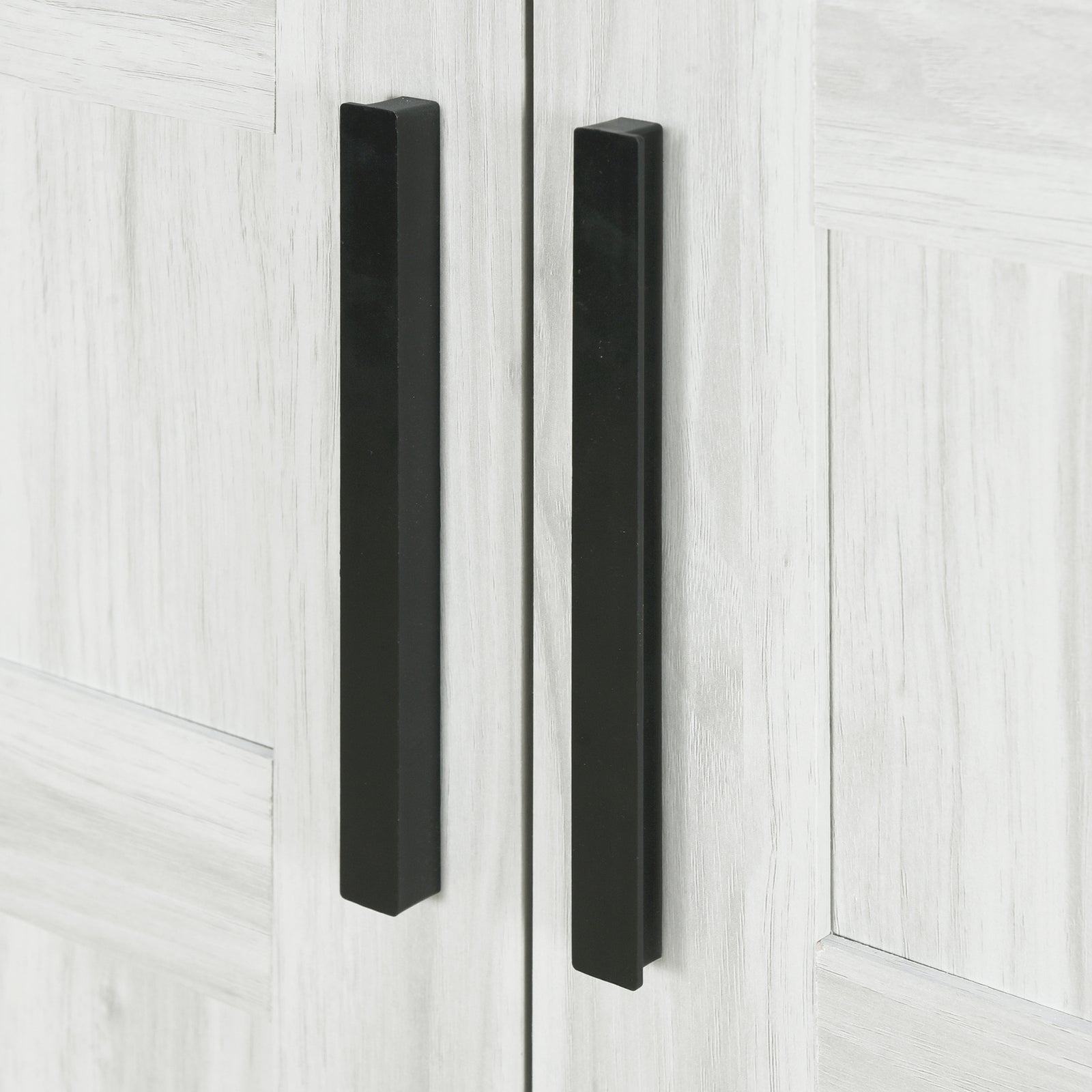 Nøordka Light Dresser Default Gray 2-Door Wooden Wardrobe Armoire with Lighting & 4 Storage Shelves