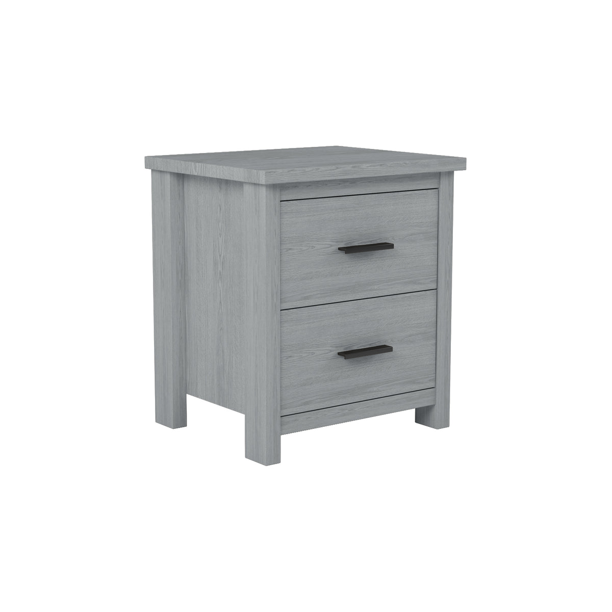Nøordka Light Nightstand Default 19" Light Gray Vintage Wooden Nightstand